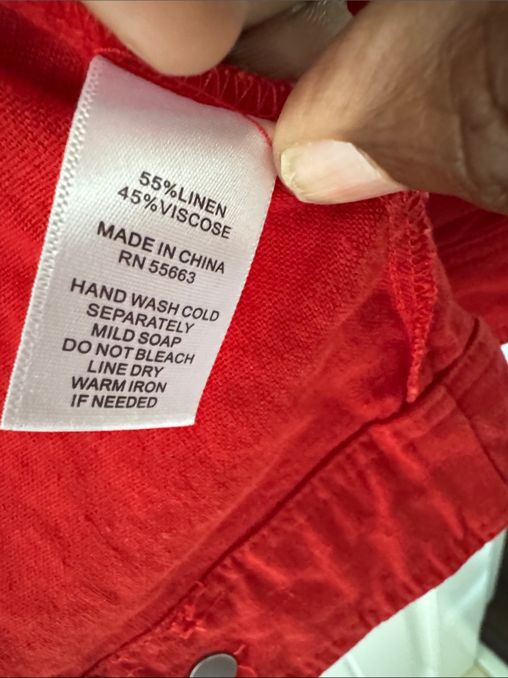 Rachel Zoe Vibrant Red Zip-Front Jean Jacket - Picture 4 of 4